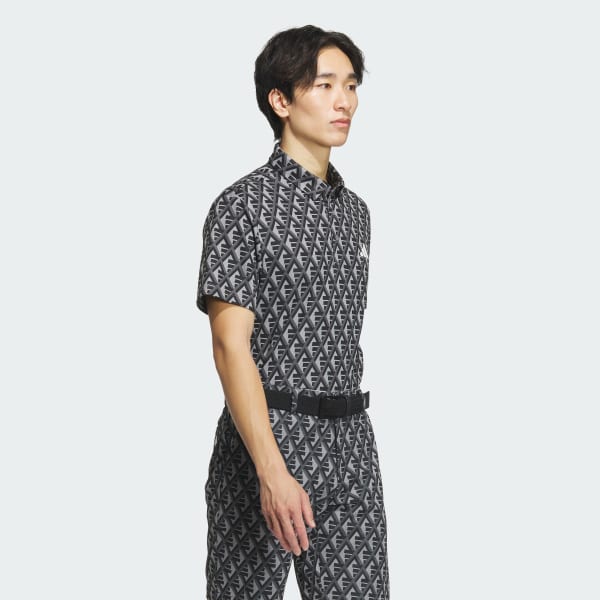 Grey AEROREADY AOP Short Sleeve Polo Shirt