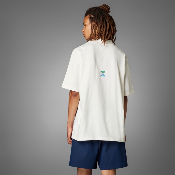 สีขาว เสื้อโปโลคอสูง Rolling Links