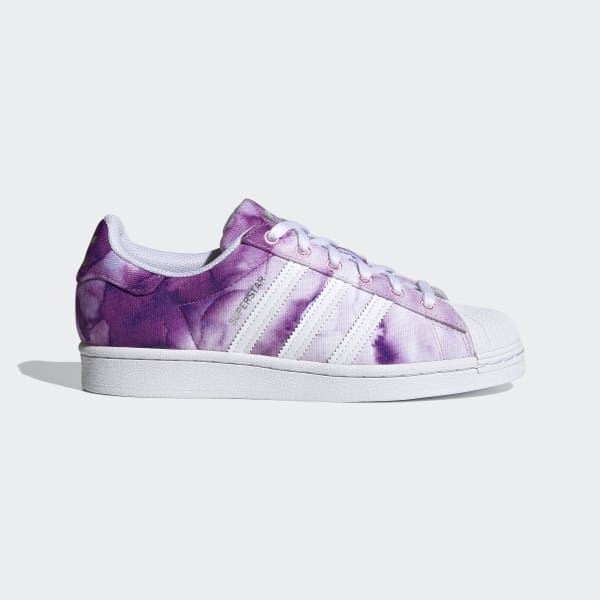 purple adidas superstars