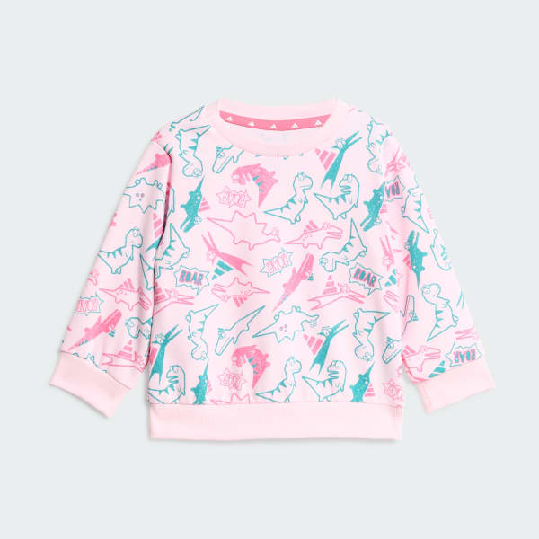 Rosado Conjunto de Pantalón Jogger Seasonal Essentials Adiraptor de Tela French Terry para Niños