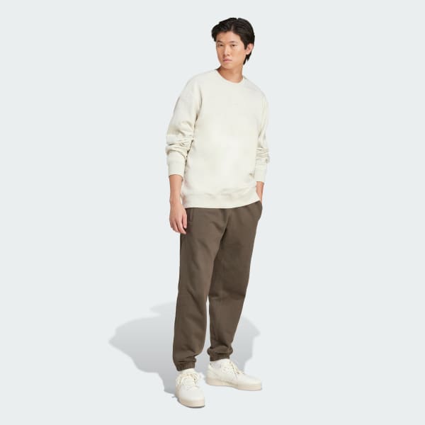 Beige Sweat-shirt ras-du-cou Premium Essentials