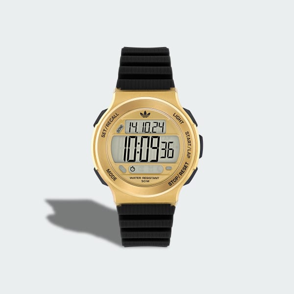 goud EXPRESSION THREE DIGITAL PS Horloge