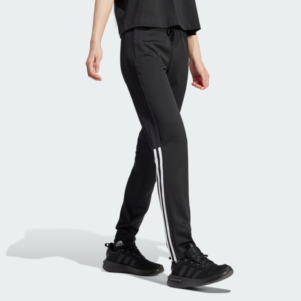 Preto Calça Afunilada Sereno AEROREADY Cut Três Listras Slim