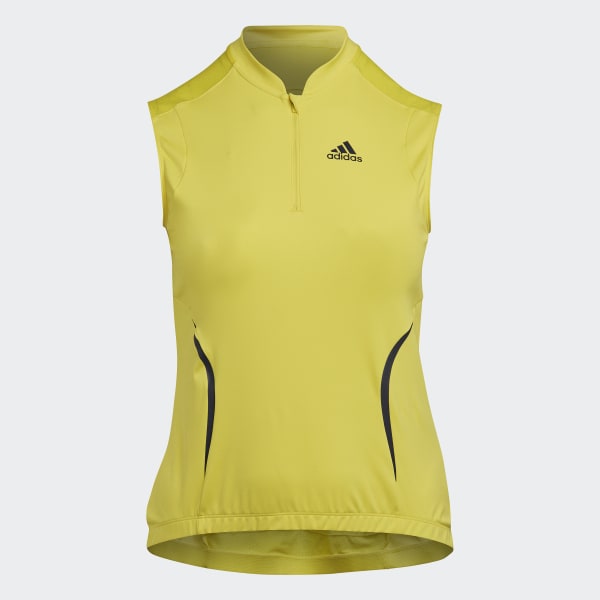 Geel The Sleeveless Cycling Shirt (Grote Maat)