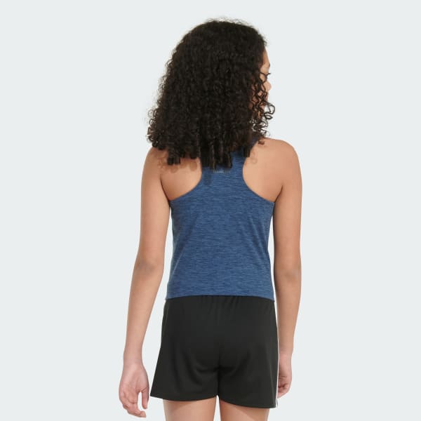 Blue adidas Sleeveless Mélange Training Tank Top