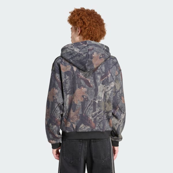 Noir Haut zip intégral Camo