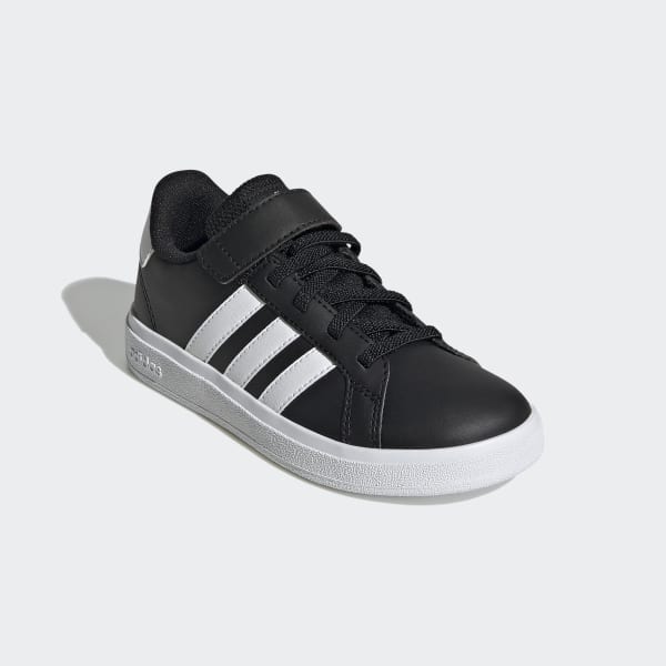 Schwarz Grand Court Court Elastic Lace and Top Strap Schuh