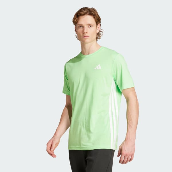 Verde Playera de Entrenamiento Train Essentials Feelready 3 Franjas