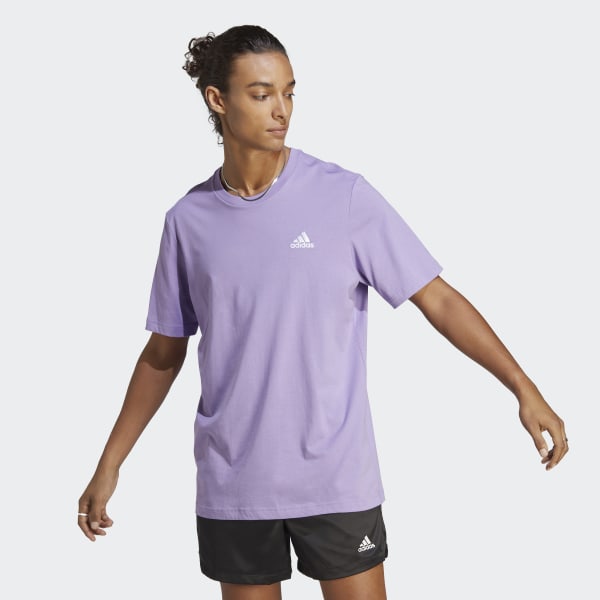 Purple Essentials Single Jersey Embroidered Small Logo Tee