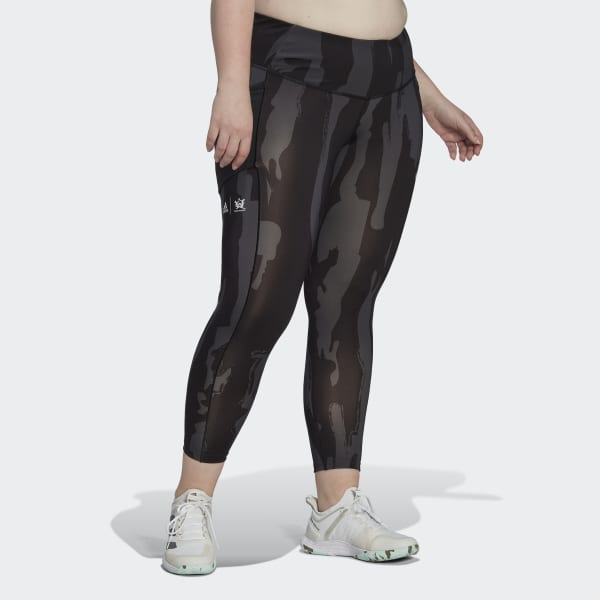 Svart adidas x Thebe Magugu Tennis New York 7/8 Tights (Plus Size) MLQ38