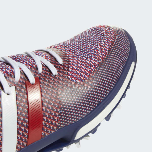 Adidas tour360 knit shop golf shoes white/night sky/scarlet