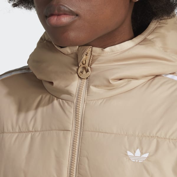 Beige Hooded Premium Long Slim-fit Jack LA664