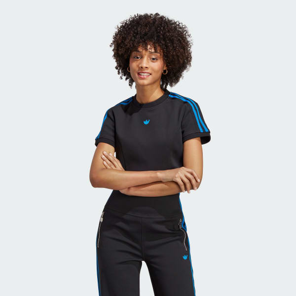 Black Blue Version Crop Tee