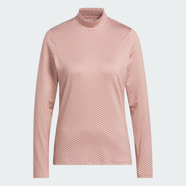 Pink Beyond Two-Tone Mesh Mock Shirt