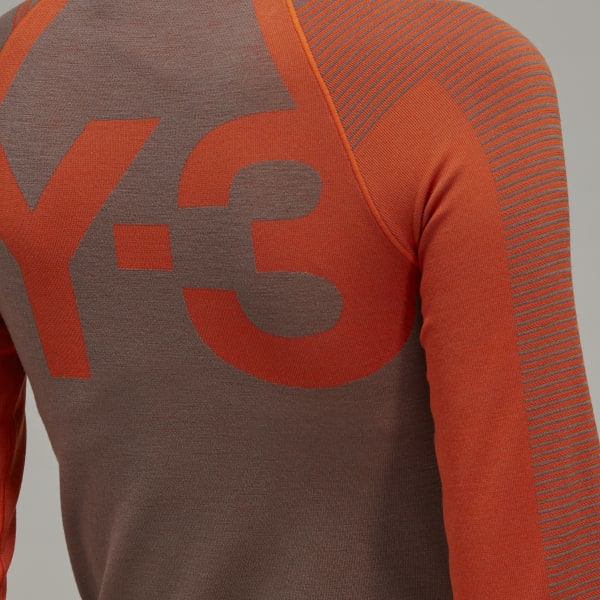 Brun Y-3 Classic Seamless Knit Long-Sleeve Top N5735