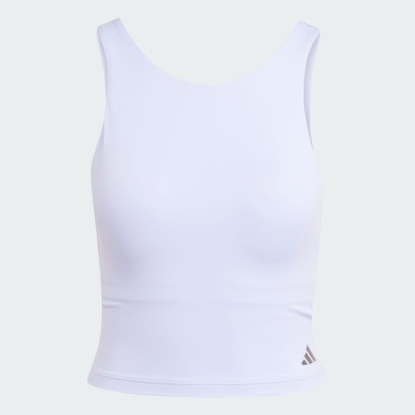 Paars Yoga Crop Tanktop With Inner Shelf Beha