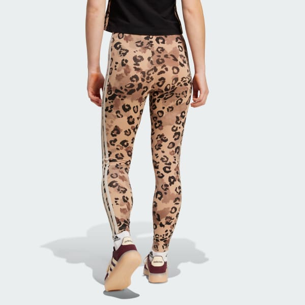 Veelkleurig Animal Print 3-Stripes High Rise Legging