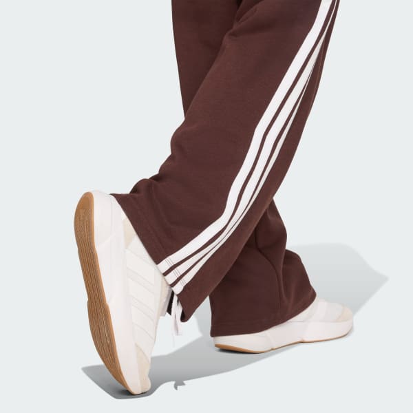 Essentials 3-Stripes Open-Hem Fleece Pants