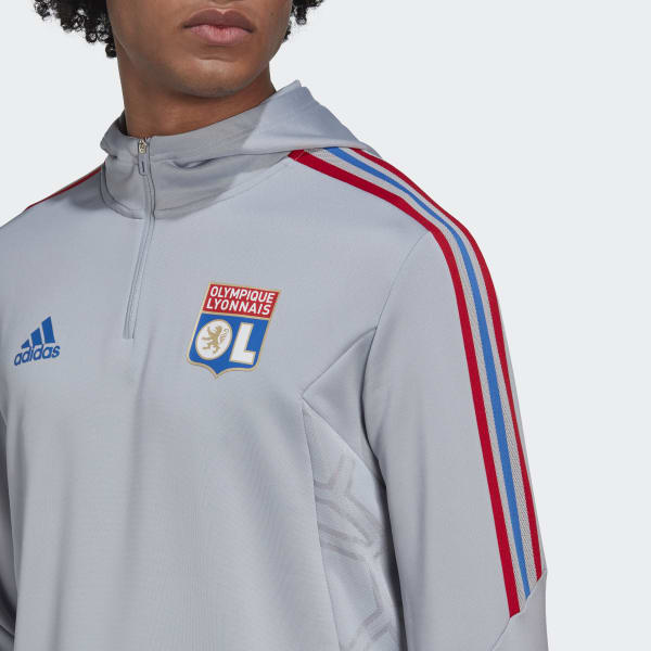 Szary Olympique Lyonnais Condivo 22 Hoodie