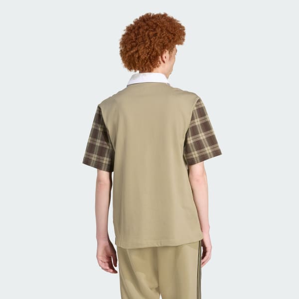 Vert Polo de rugby standard tartan