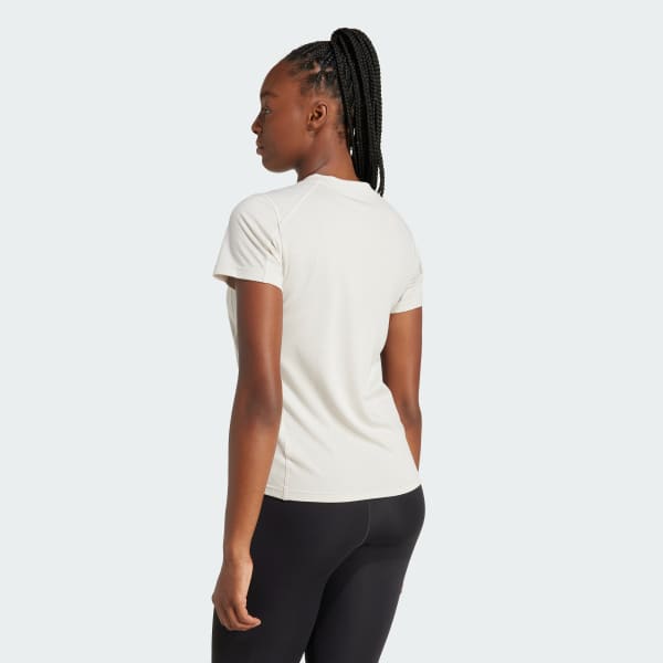 Beige Train Essentials Big Performance Logo Training Tee