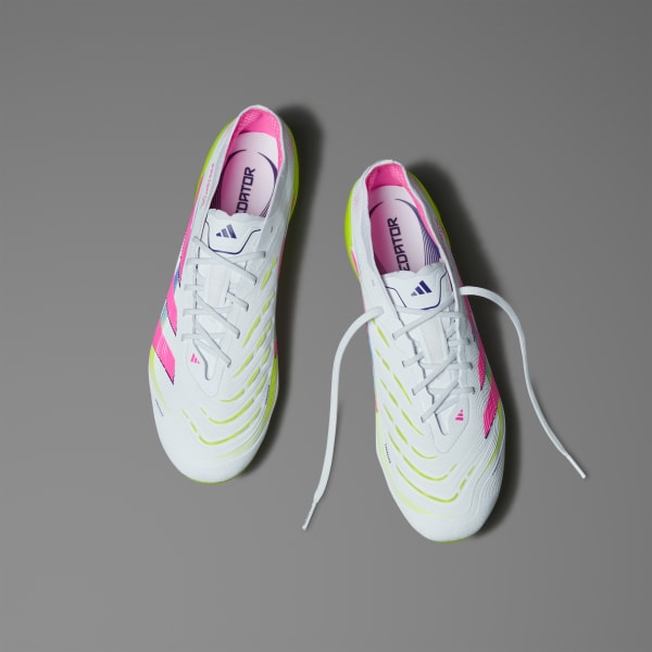 Vit Predator Elite Firm Ground Fotbollsskor