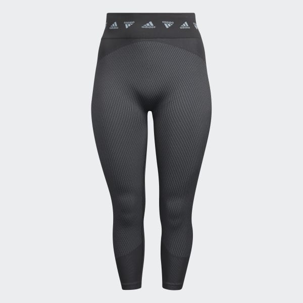 Grey AEROKNIT Training 7/8 Tights (Plus Size) CX570