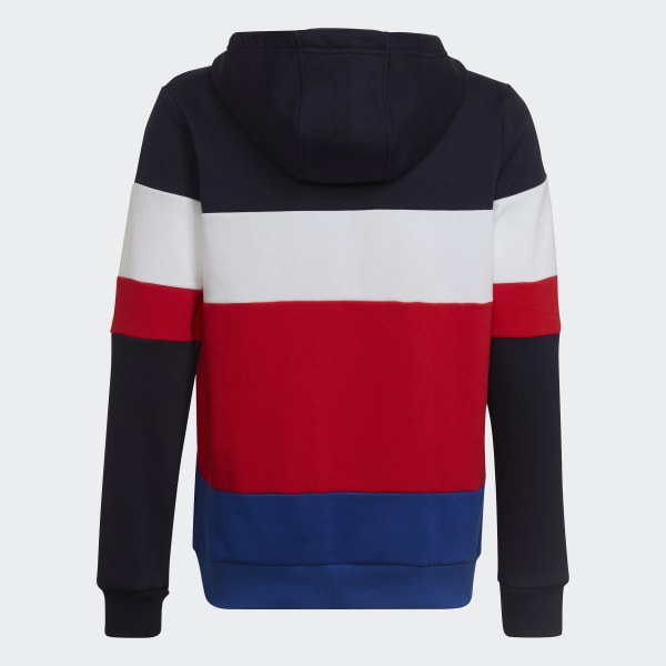 adidas Colorblock Fleece Hoodie Blue adidas New Zealand