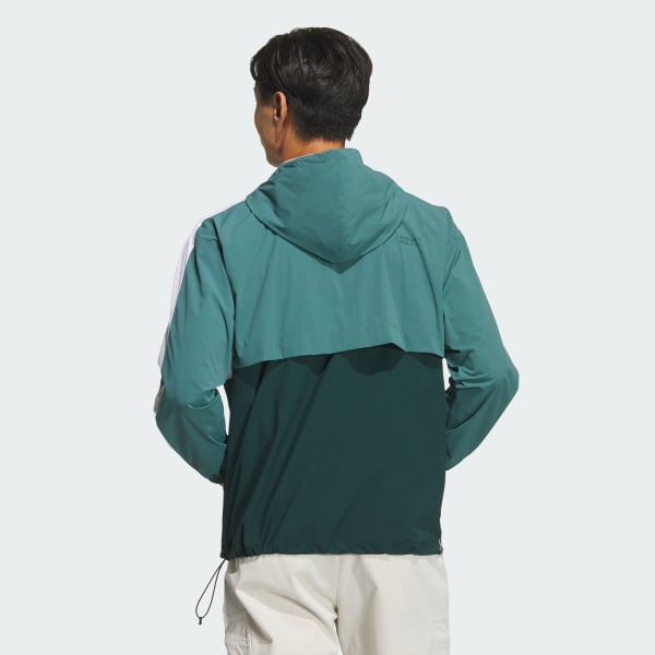 Green 쿼터집 후드 긴팔 풀오버