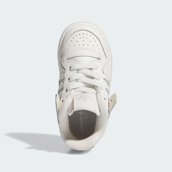 Blanco Tenis Forum Low CL Cordones Elásticos Niños
