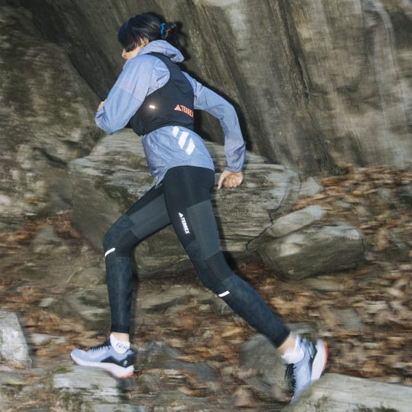 adidas TERREX Agravic Trail Running Leggings - Grey, Women's Hiking