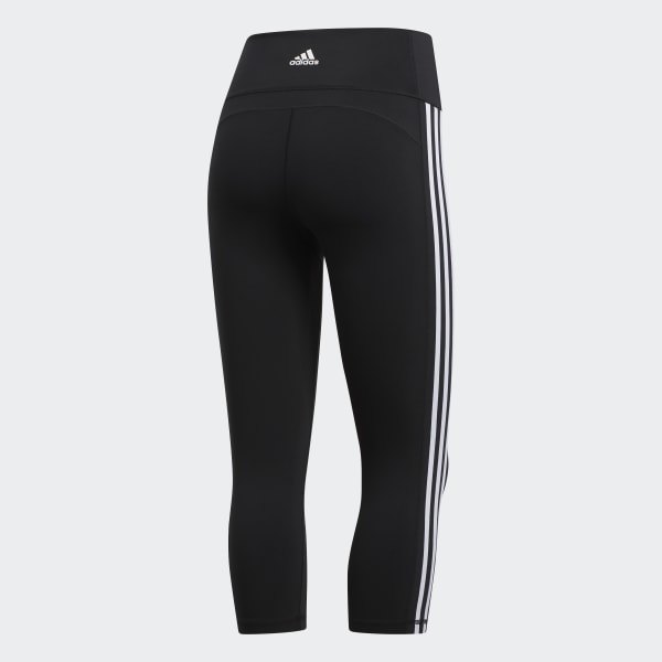 adidas Women's Believe This 2.0 3-Stripes 3/4 Leggings in Black and ...