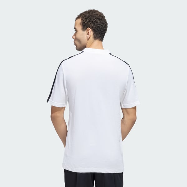 White 3 Stripes Polo Tee