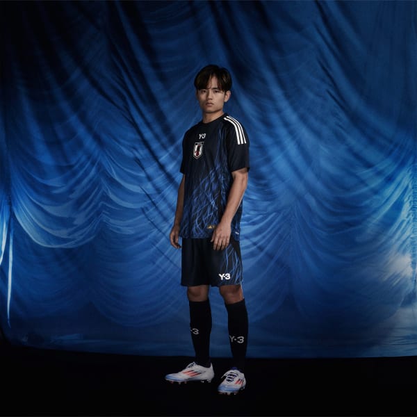 Blau Japan x Y-3 24 Heimtrikot Authentic