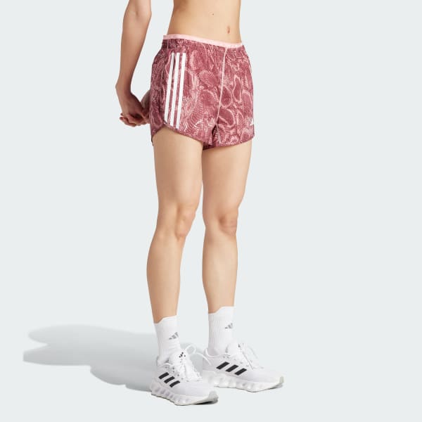 Pink Own the Run Excite Allover Print AEROREADY Shorts