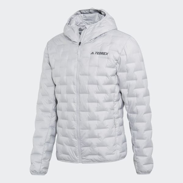 adidas light down hooded jacket
