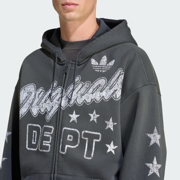 adidas ORIGINALS DEPT. GRAPHIC FULL ZIPPER N/A - Grey | Free