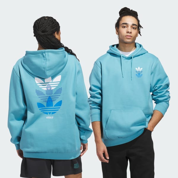 Blue Skateboarding Triple Trefoil Hoodie