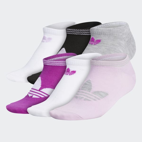 adidas Trefoil Superlite No-Show Socks 6 Pairs - Purple | Women's ...