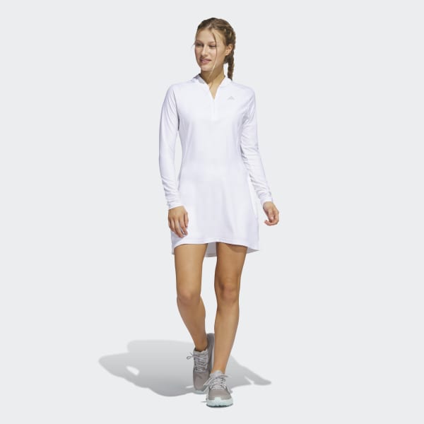 adidas Long Sleeve Golf Dress - White | adidas Canada