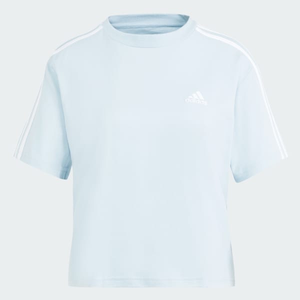 Bleu Crop top en jersey Essentials 3-Stripes