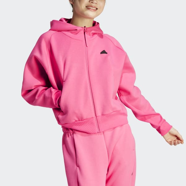 adidas Z.N.E. Full-Zip Hoodie - Pink | adidas Singapore