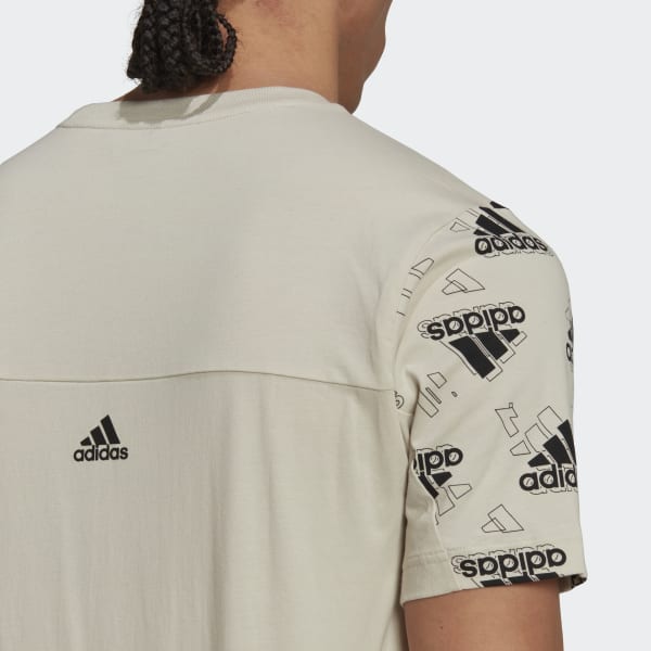 Beige Stadium Graphics T-shirt IY013