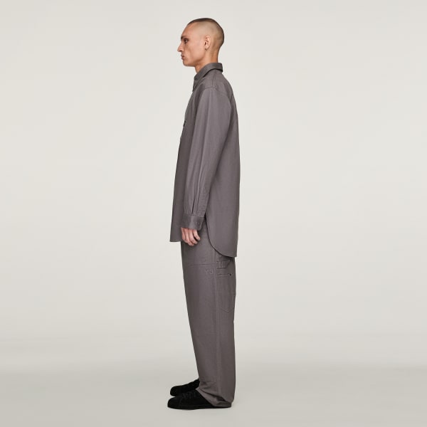 Gri Y-3 UT Twill Düz Eşofman Altı