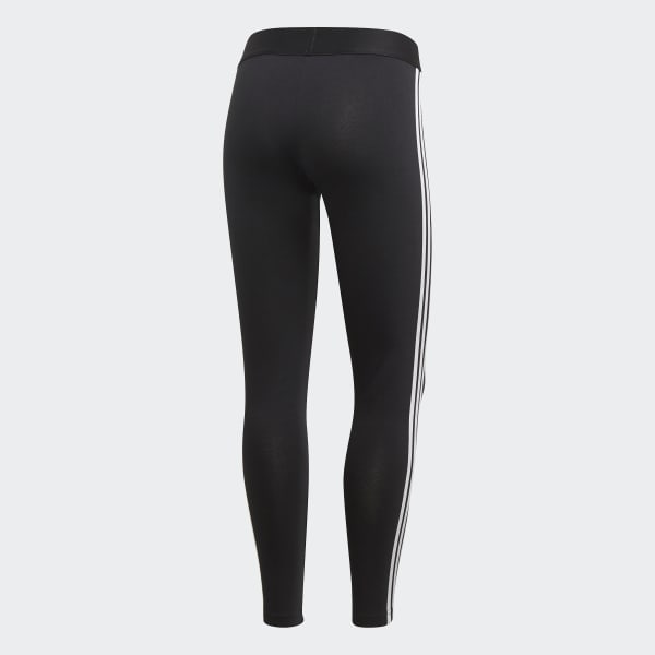 Negro Mallas Essentials 3 Franjas - Corte Bajo