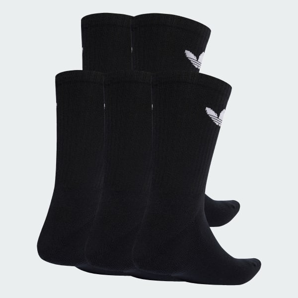Negro Calcetines Trefoil Cushion Crew 6 Pares