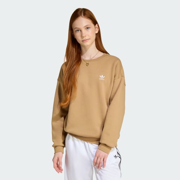 adidas Boyfriend Crew Sweatshirt - Brown | Free Shipping