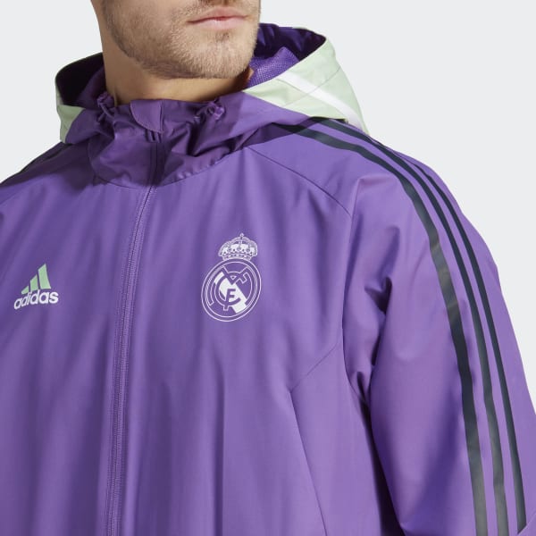 Purple Real Madrid Condivo 22 All-Weather Jacket