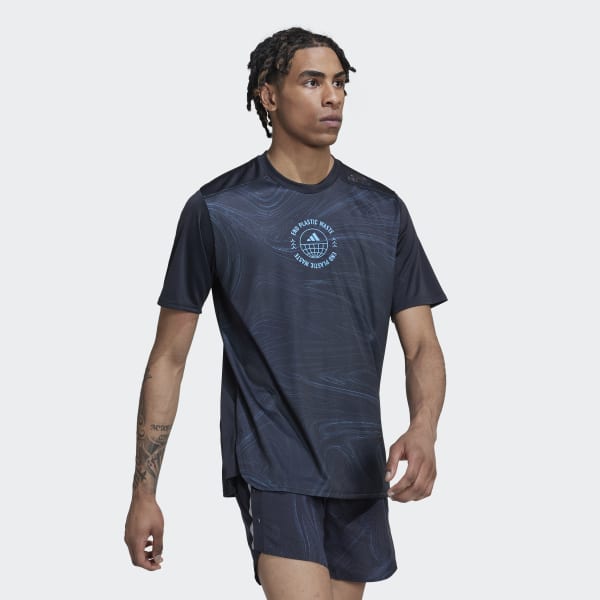 Schwarz Designed for Running for the Oceans T-Shirt VS032