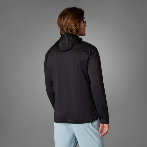 Schwarz Terrex Xperior Climawarm+ Wind Light Fleece Kapuzenjacke